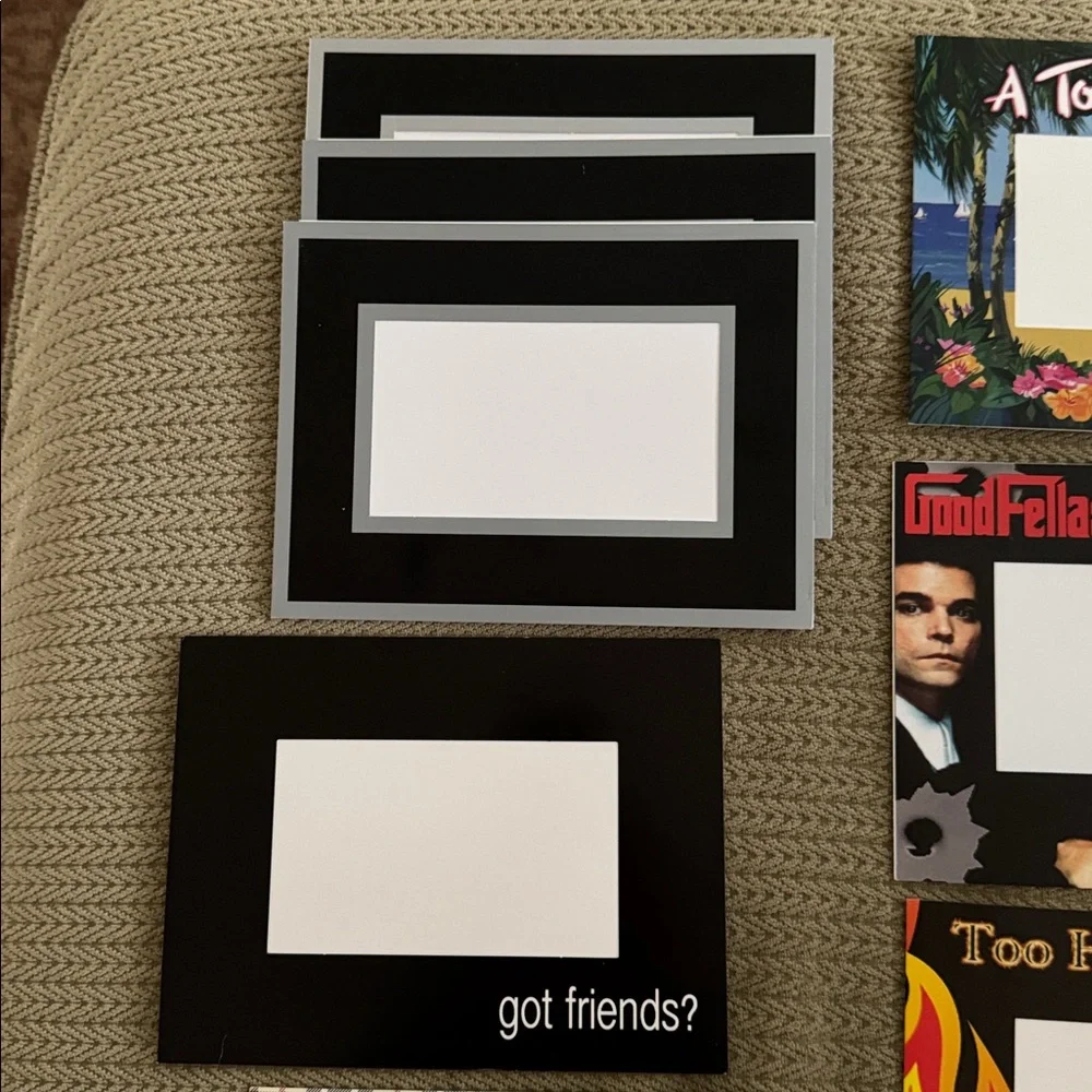 Colorful Graphic Paper Picture Frames Set 10 party favors 3” x 5” photos crafts